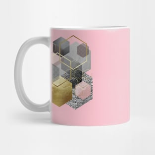 Blush Grey Geometric Mug